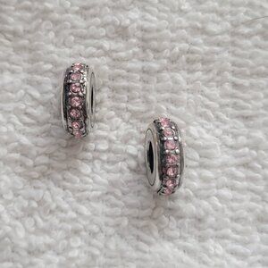 2x Brighton Stardust Thin Stopper Beads Pink Crystals New
